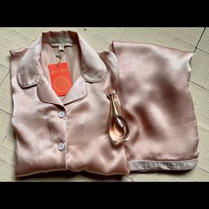 Final Sale Women 100% Silk Nude Pajama Set